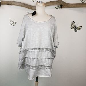 Yest gray oversized Jersey top